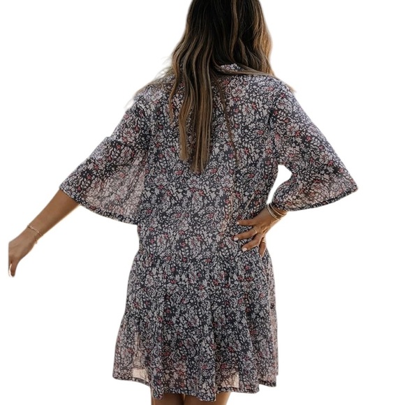 New floral drop waist dress - Picture 3 of 8